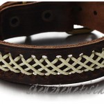 COOLSTEELANDBEYOND Fashion Mens Brown Leather Bracelet Genuine Leather Bangle Interwoven Design