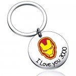ENSIANTH I Love You 3000 Keychain Iron Man Inspire Gift Avengers Keychain Avenger Fan Gift for Daddy