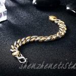 WISTIC 18k Gold Plated 12mm/15mm Cuban Link Chain Bracelet 316L Stainless Steel Polished for Men Boy