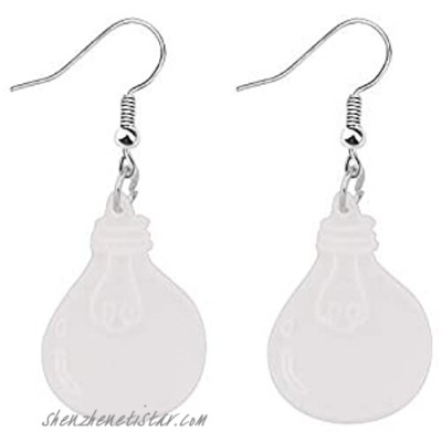 CENWA Science Jewelry Light Bulb Statement Dangle Earrings Science Earrings Electricity Jewelry Light Bulb Jewelry