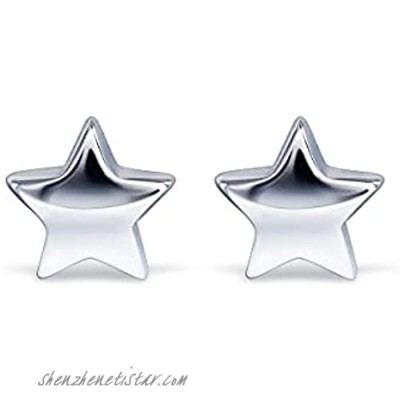 HANFLY Star Earrings Moon and Star Stud Earring 925 Sterling Silver Tiny Star Earrings