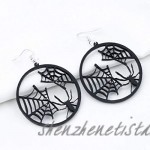 KEYCHIN Halloween Jewellery Horror Spider Pumpkin Witch Black Cat Round Acrylic Earrings Witch Gift Halloween Carnival Jewellery