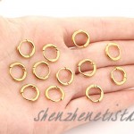 LOLIAS 6 Pairs Stainless Steel Hoop Earrings for Mens Womens 18K Gold Plated Small Huggie Hoop Earrings Helix Hoop Earring Cartilage Piercing Hoop Earrings Set 8mm /10mm/12mm