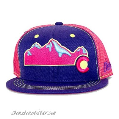 Aksels Colorado Mountain Flat Bill Snapback Hat
