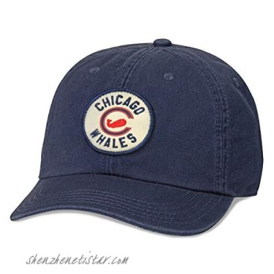 AMERICAN NEEDLE Chicago Whales Federal League Baseball Adjustable Dad Hat Hepcat Navy (43870A-WHA-NAVY)