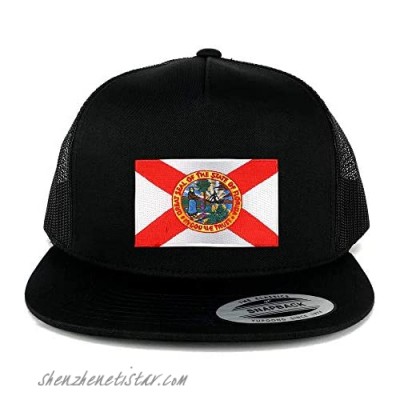 Armycrew New Florida State Flag Patch 5 Panel Flatbill Snapback Mesh Cap
