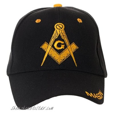 Artisan Owl Masonic Square and Compass Hat - 100% Acrylic Embroidered Cap