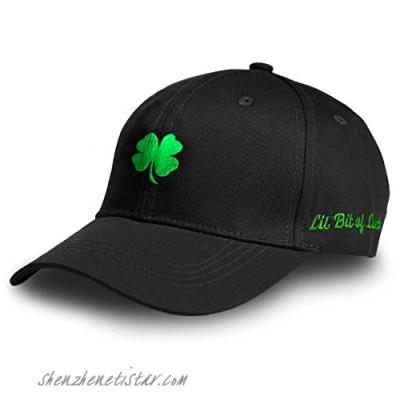 Atenia St Patricks Day Clover Hat Irish St Patricks Day Shamrock Accessories Baseball Cap for Men and Women (Clover-Black)