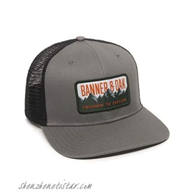 Bighorn Scout Patch Trucker Hat - Adjustable Baseball Cap w/Plastic Snapback Closure