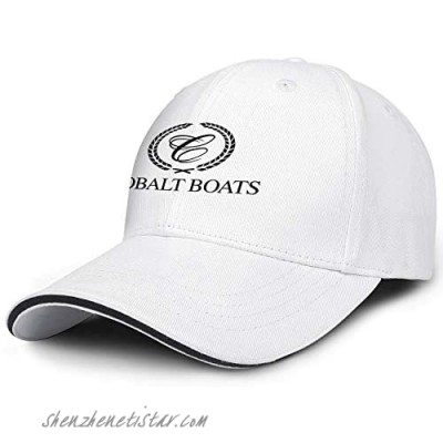Mens Womens Baseball Cap Logo Cobalt-Brand-Logo- Sparkle Adjustable Trucker Hat Sandwich Brim Hat