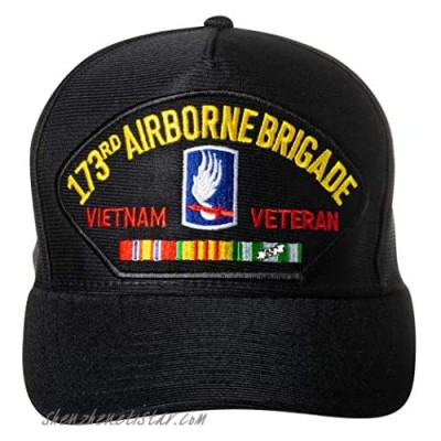 United States Vietnam Veteran 1st Infantry Division Emblem Patch Hat Black Baseball Cap