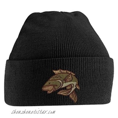 Bang Tidy Clothing Carp Fishing Angling Hobbie Winter Fathers Day Embroidered Beanie Hat Logo Mens