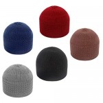 jerague Stretchy Knit Skull Cap for Men Woman Solid Colors Kufi Beanie Trawler Style Brimless Hat