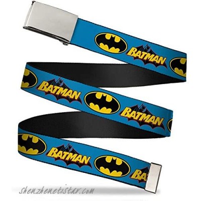 Buckle-Down Web Belt - Vintage Batman Logo & Bat Signal Blue