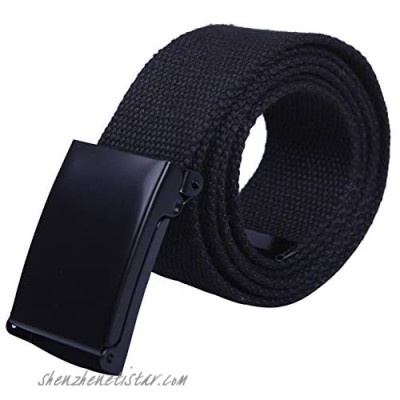 HDE Tactical Belt - Tactical Belts for Men Black Flip Top Buckle Military Canvas