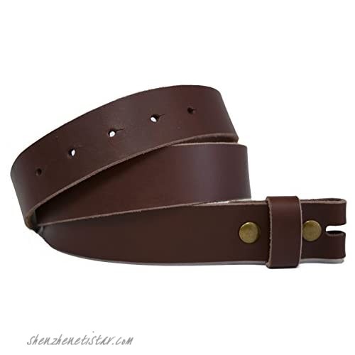 LS -Toneka Steampunk Narrow Snap On Leather Replacement Belt Strap Width 1.33" (34mm)