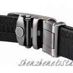 moonsix Men’s Leather Dress Belt Adjustable Formal Ratchet Business Belt With Sliding Buckle