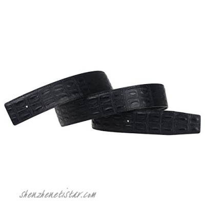 Replacement Belt Genuine Leather Crocodile Pattern Strap Without Buckle for H Buckle