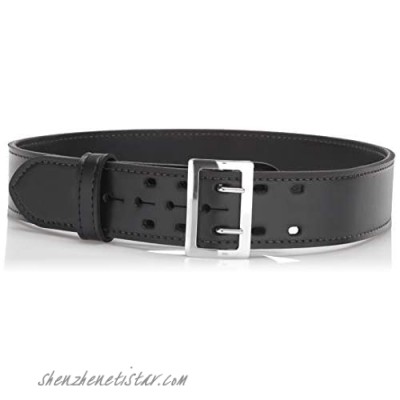 Safariland 875 Duty Belt Edge Stitch Plain Black Chrome Buckle Size 36