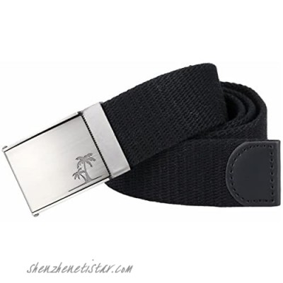 Samtree Men's Military Style Canvas Web Belt Removable Flip Top Buckle