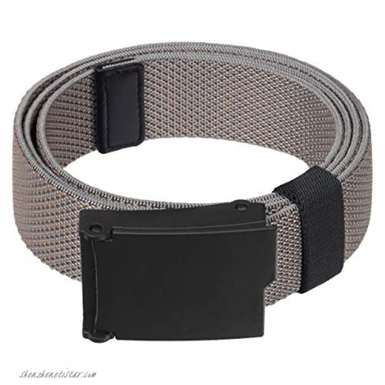 Samtree No Metal Stretch Belt for Men Full Adjustable Outdoor Casual Military Web Belt with Plastic Flip Top Buckle