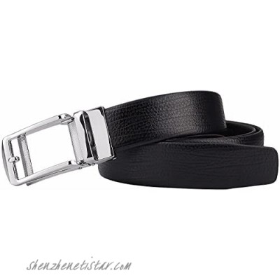 squaregarden Leather Belts for Men Ratchet Dress Belt with Automatic Sliding Buckle