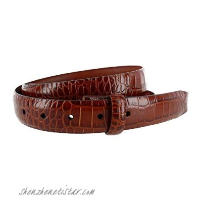 Trafalgar Men's 30mm Crocodile Embossed Leather Harness Belt Strap