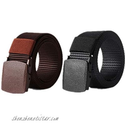 Zaofahua Nylon Military Tactical Men Belt 2 Pack Lengthen Classic Casual Outdoor Sports gift for Men