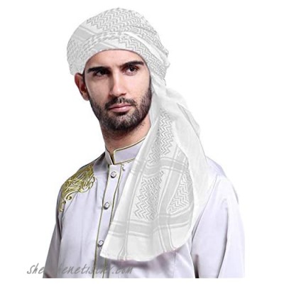 Arab Keffiyeh Shemagh Adult Turban Arabian Costume Muslim Headscarf Arafat Scarf Middle East Traditional Clothing