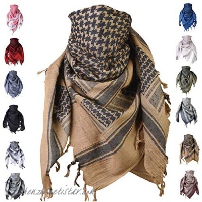 Shemagh scarf men & women tactical 100% cotton military head neck wrap shawl motorcycle hiking paintball face mask 42”x42”