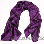 YOHOWA Mens/Womens Lightweight Silk Scarf Fashion Print Paisley Scarves Neckerchief Shawl Autumn Winter 63x20