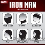 Concept One Marvel Iron Man Multi-Purpose Neck Gaiter Scarf Bandana Red One Size