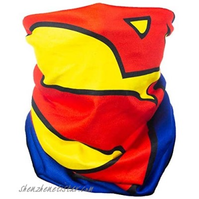 Concept One Women's DC Comics Superman Logo Multi-Purpose Neck Gaiter Scarf Bandana Blue One Size