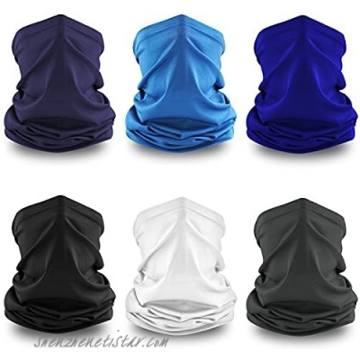 Dapaser 6 Pack Neck Gaiter Face Mask Men Cooling Bandanas Scarfs Balaclava Face Cover for Men women