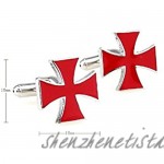 MRCUFF Cross Red Pair Cufflinks in a Presentation Gift Box & Polishing Cloth