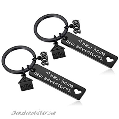 2020 New Home Keychain Housewarming Gifts for Couples First Time Homeowner New House Key Chain Moving Away Gift