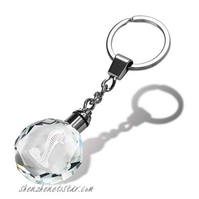 3D LED Keychain Crystal Light Changing Car Key Chain Accessories Multicolor Crystal Light Keyrings & Keychains
