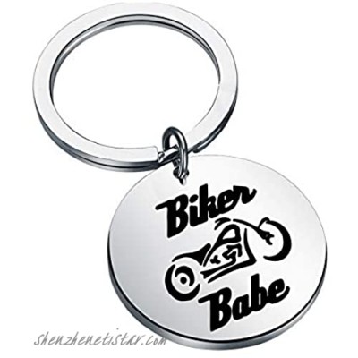 AKTAP Motorcycle Motorbike Keychain Biker Babe Keyrings Gift for Motorcycle Lovers