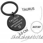 AKTAP Zodiac Key Chain Zodiac Constellation Sign Symbol Keychain Birthday Gift for Women Girls