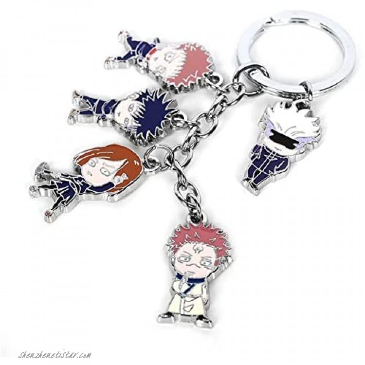 Anime Keychains Anime merch Zinc Alloy Keychains Anime Keyring 5 Roles 9 Roles