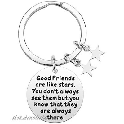 Best Friend Gift for Women - Good Friends are Like Stars Friendship Keychain Gifts Best Friend Gift for Teens Gifts for Best Friend BFF Jewelry