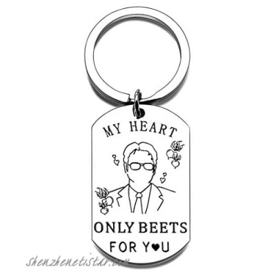 Birthday Gift Keychain for Husband Boyfriend from Wife Girlfriend Him Her -My Heart BEATS for Men Anniversary Valentines Wedding Day Keyring Wifey Hubby Funny Gifts