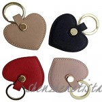 Cute Leather Keychain Heart Shape Leather Key Ring Car Key Holder