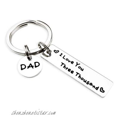 Dad Keychain Father's Day Keychains I Love You Three Thousand Fathers Day Gifts From Daughter Son Gifts For Daddy Birthday Gifts