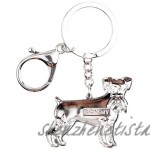 DOWAY Enamel Mini Schnauzer Keychain Pet Dog Keyring for Women Men Handbags Purses Bags Belts Decor