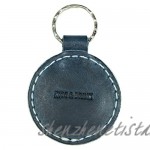 Hide & Drink Leather Circular Keychain Key Ring Holder Organizer Gifts Ideas Accessories Handmade :: Slate Blue