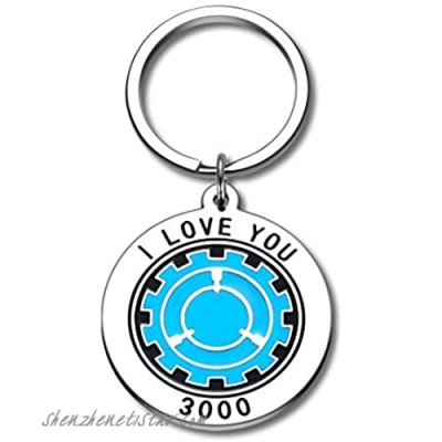 I Love You 3000 Keychain Anniversary Birthday Thanksgiving Inspire Gift for Son Daughter Mom Papa Valentine Day for Girlfriend Boyfriend Jewelry for Her Him