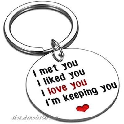 I Love You Couple Gifts for Boyfriend Girlfriend Keychain Valentines Day Anniversary Present for Women Men Husband from Wife Birthday Christmas Gift for Fiancé Groom Wedding Stocking Stuffers Him Her