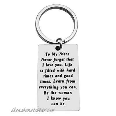 Inspirational Gift for Niece from Aunt Uncle To My Niece Keychain Encouragement Jewelry for Niece Inspirational Niece Gifts Niece Keyring Christmas Wedding Birthday Gift for Niece Graduation Gift