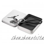 Keychains leather key ring with a mini titanium steel basketball shoe pendant for all keys full of character